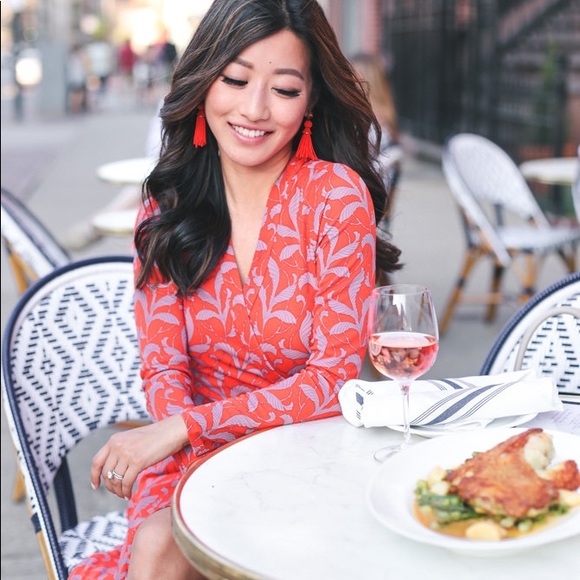 NEW! BOHO Red & Gold Fringe Tassel Earrings - Picture 14 of 16
